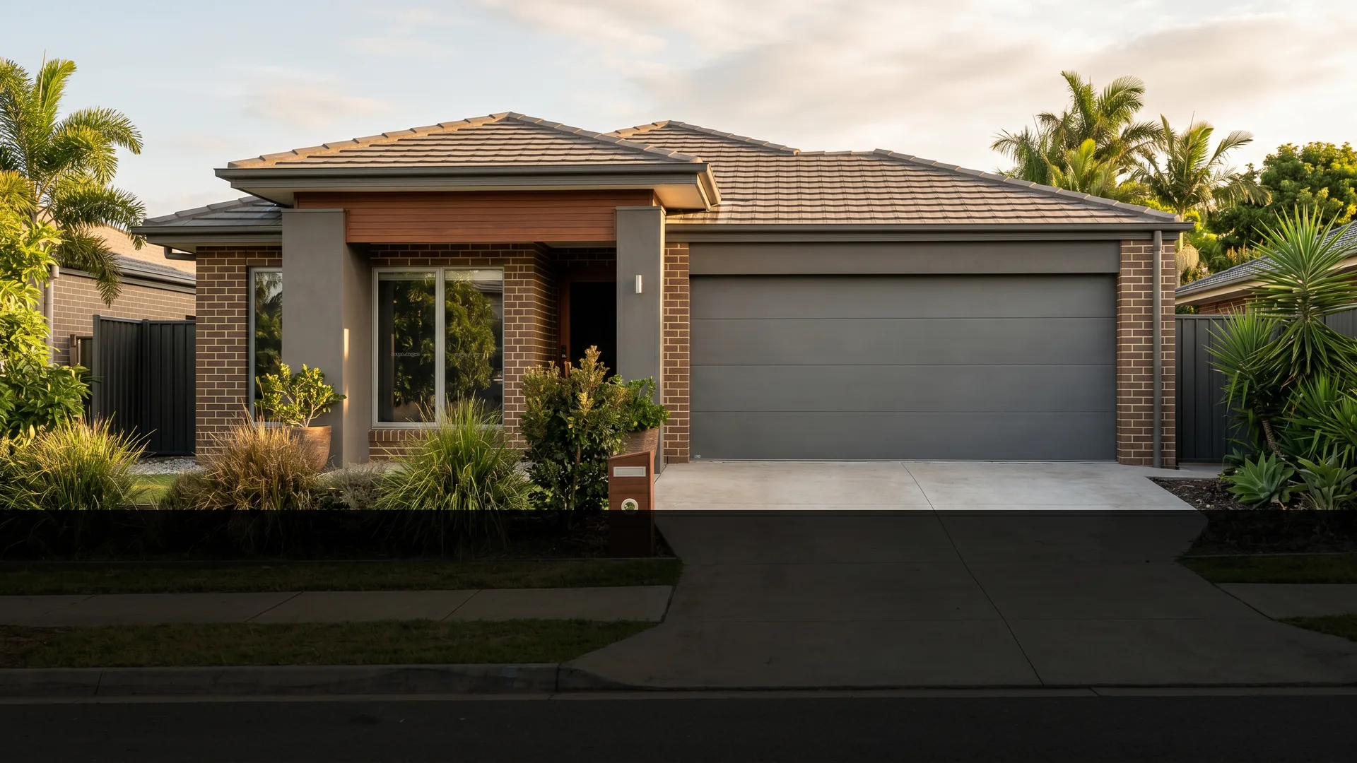 Garage door repairs North Brisbane home with an intact sectional door for remote and sensor troubleshooting
